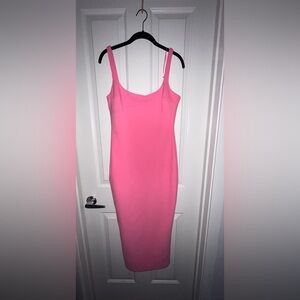 Zara Pink Sleeveless Midi Dress